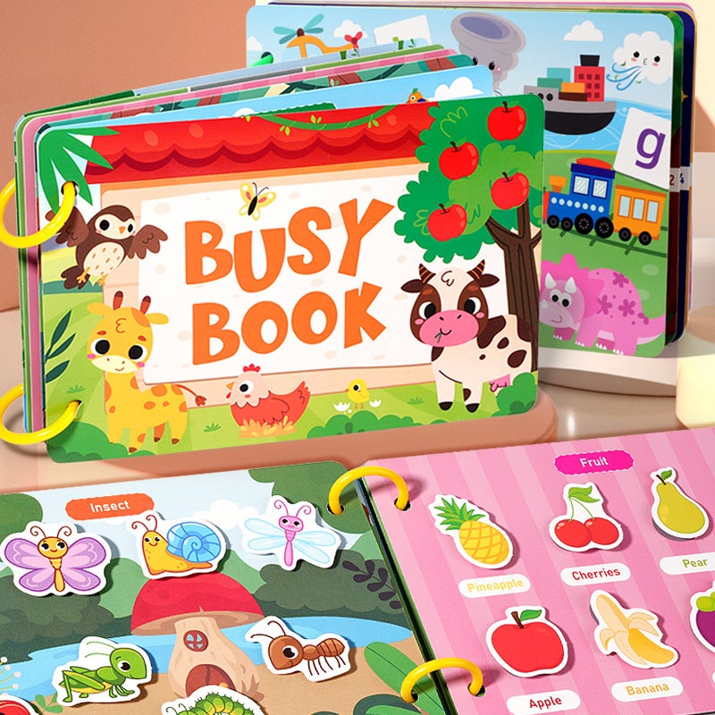 Children'S Quiet Book Repeatedly Tear Sticker Book Kindergarten Enlightenment Puzzle Busy Book Early Education Puzzle Toy - Image 3